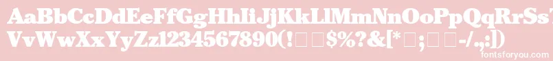 CheltenhamBlack Font – White Fonts on Pink Background