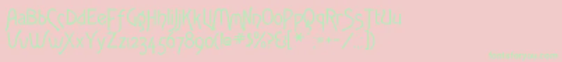 Fletchergothicflf Font – Green Fonts on Pink Background