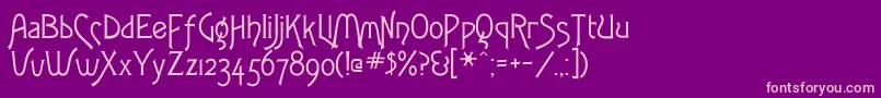 Fletchergothicflf Font – Pink Fonts on Purple Background