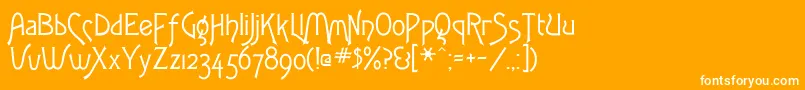 Fletchergothicflf Font – White Fonts on Orange Background