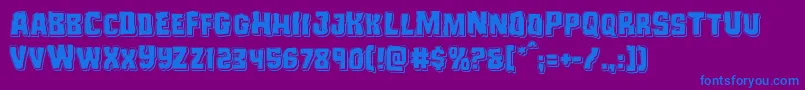 Monsterhunterpunch Font – Blue Fonts on Purple Background