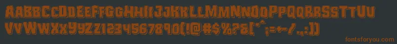 Monsterhunterpunch Font – Brown Fonts on Black Background