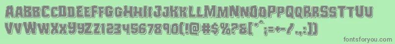 Monsterhunterpunch Font – Gray Fonts on Green Background