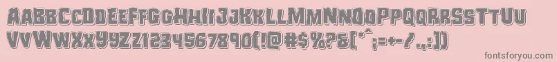 Monsterhunterpunch Font – Gray Fonts on Pink Background
