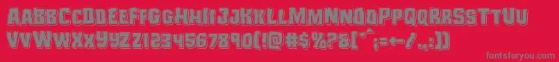 Monsterhunterpunch Font – Gray Fonts on Red Background