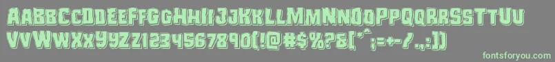 Monsterhunterpunch Font – Green Fonts on Gray Background
