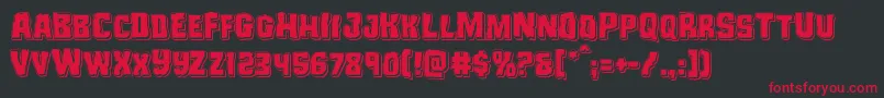 Monsterhunterpunch-Schriftart – Rote Schriften auf schwarzem Hintergrund