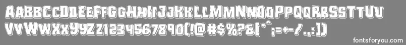 フォントMonsterhunterpunch – 灰色の背景に白い文字