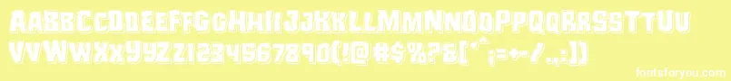 Monsterhunterpunch Font – White Fonts on Yellow Background