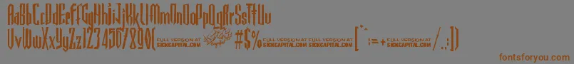 GothickellaFree Font – Brown Fonts on Gray Background