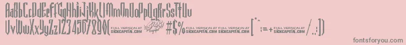 GothickellaFree Font – Gray Fonts on Pink Background