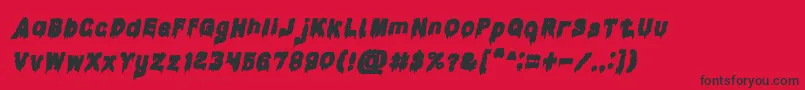 フォントCandleLightBold – 赤い背景に黒い文字