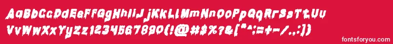 CandleLightBold Font – White Fonts on Red Background