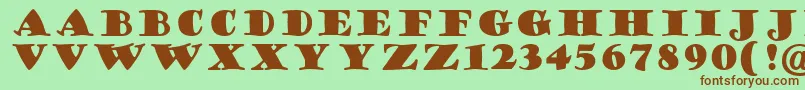 Czcionka GoudyStout – brązowe czcionki na zielonym tle
