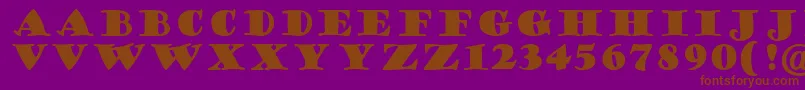 フォントGoudyStout – 紫色の背景に茶色のフォント
