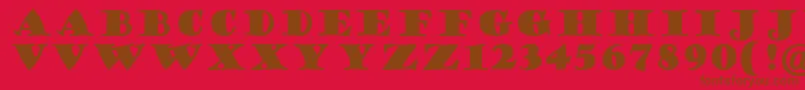GoudyStout Font – Brown Fonts on Red Background