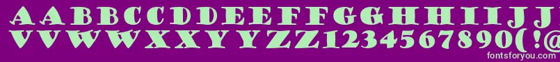 GoudyStout Font – Green Fonts on Purple Background