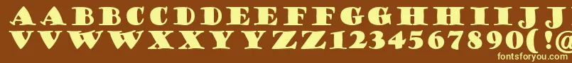 GoudyStout Font – Yellow Fonts on Brown Background