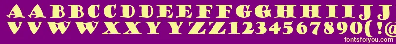 GoudyStout Font – Yellow Fonts on Purple Background