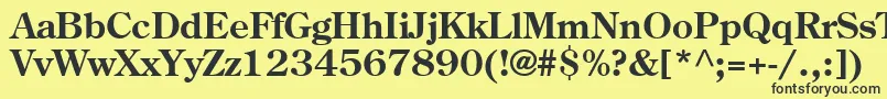 Agcoscb Font – Black Fonts on Yellow Background