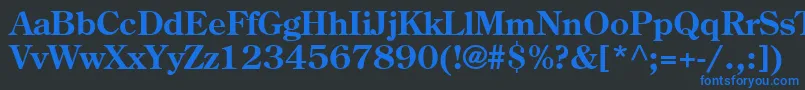Agcoscb Font – Blue Fonts on Black Background