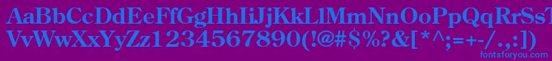 Agcoscb Font – Blue Fonts on Purple Background