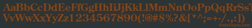 Шрифт Agcoscb – коричневые шрифты на чёрном фоне