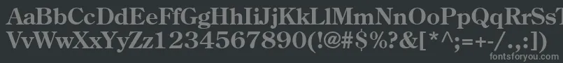 フォントAgcoscb – 黒い背景に灰色の文字