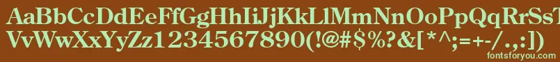 Agcoscb Font – Green Fonts on Brown Background