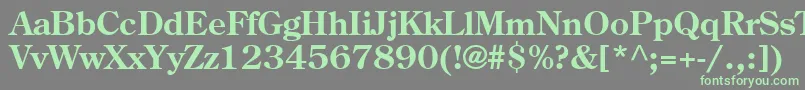 Agcoscb Font – Green Fonts on Gray Background