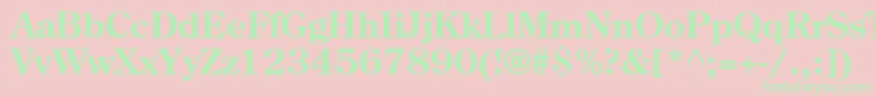 Agcoscb Font – Green Fonts on Pink Background