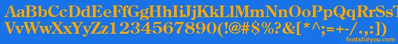 Agcoscb Font – Orange Fonts on Blue Background