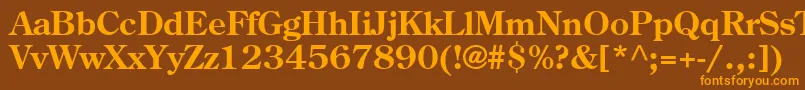 Agcoscb Font – Orange Fonts on Brown Background