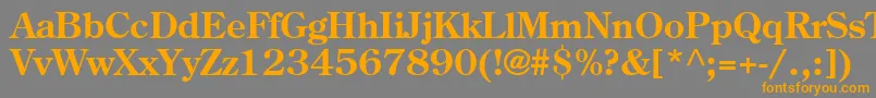 Agcoscb-Schriftart – Orangefarbene Schriften auf grauem Hintergrund