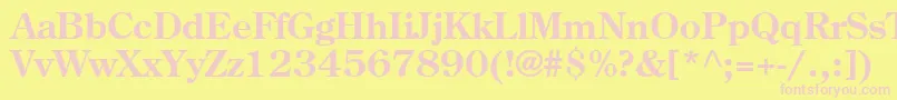 Agcoscb Font – Pink Fonts on Yellow Background