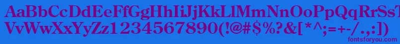 Agcoscb Font – Purple Fonts on Blue Background