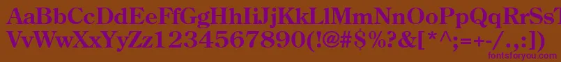 Agcoscb Font – Purple Fonts on Brown Background