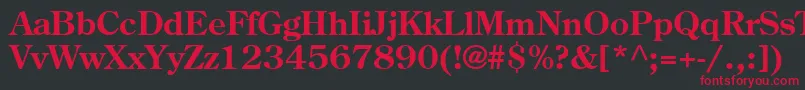 Agcoscb Font – Red Fonts on Black Background