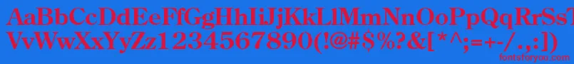 フォントAgcoscb – 赤い文字の青い背景