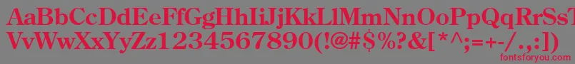 Czcionka Agcoscb – czerwone czcionki na szarym tle