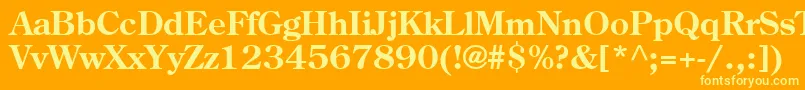 Agcoscb Font – Yellow Fonts on Orange Background