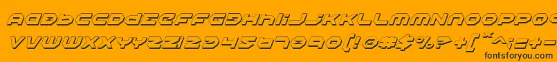 HaloShadowItalic Font – Black Fonts on Orange Background