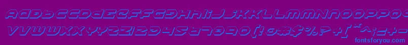 HaloShadowItalic Font – Blue Fonts on Purple Background