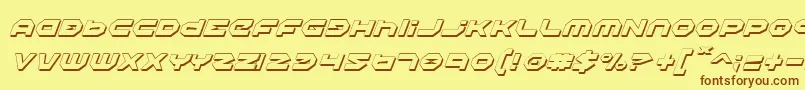 HaloShadowItalic Font – Brown Fonts on Yellow Background