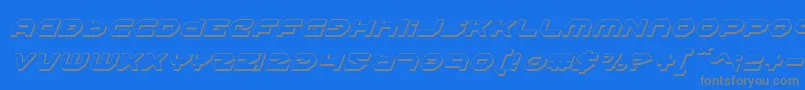 Więcej informacji o czcionce HaloShadowItalic Czcionka HaloShadowItalic – szare czcionki na niebieskim tle