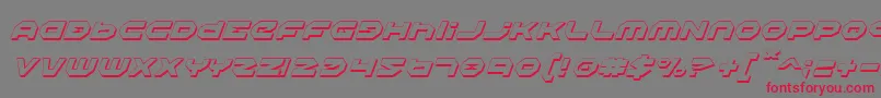 HaloShadowItalic Font – Red Fonts on Gray Background