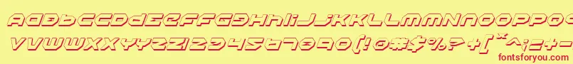 HaloShadowItalic Font – Red Fonts on Yellow Background