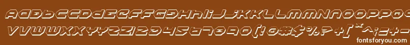 フォントHaloShadowItalic – 茶色の背景に白い文字