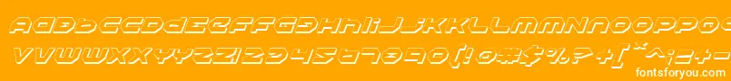 フォントHaloShadowItalic – オレンジの背景に白い文字