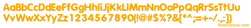 フォントVagroundedblacksskBold – 白い背景にオレンジのフォント